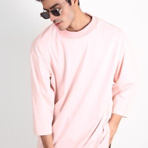 Minimalist Light Orange oversized Men's t-shirt